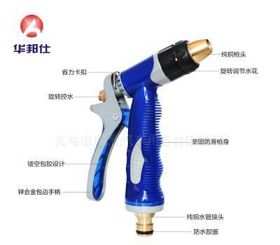 全铜洗车水枪套件 家用高压清洗与花园浇灌的完美选择